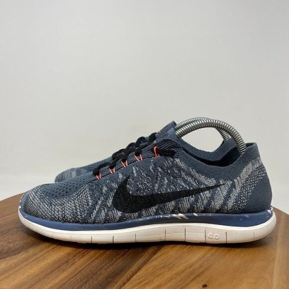 Nike Free 4.0 Flyknit Men\'s 8 Athletic Running Sneaker Shoes Blue 717075-403 main image 6